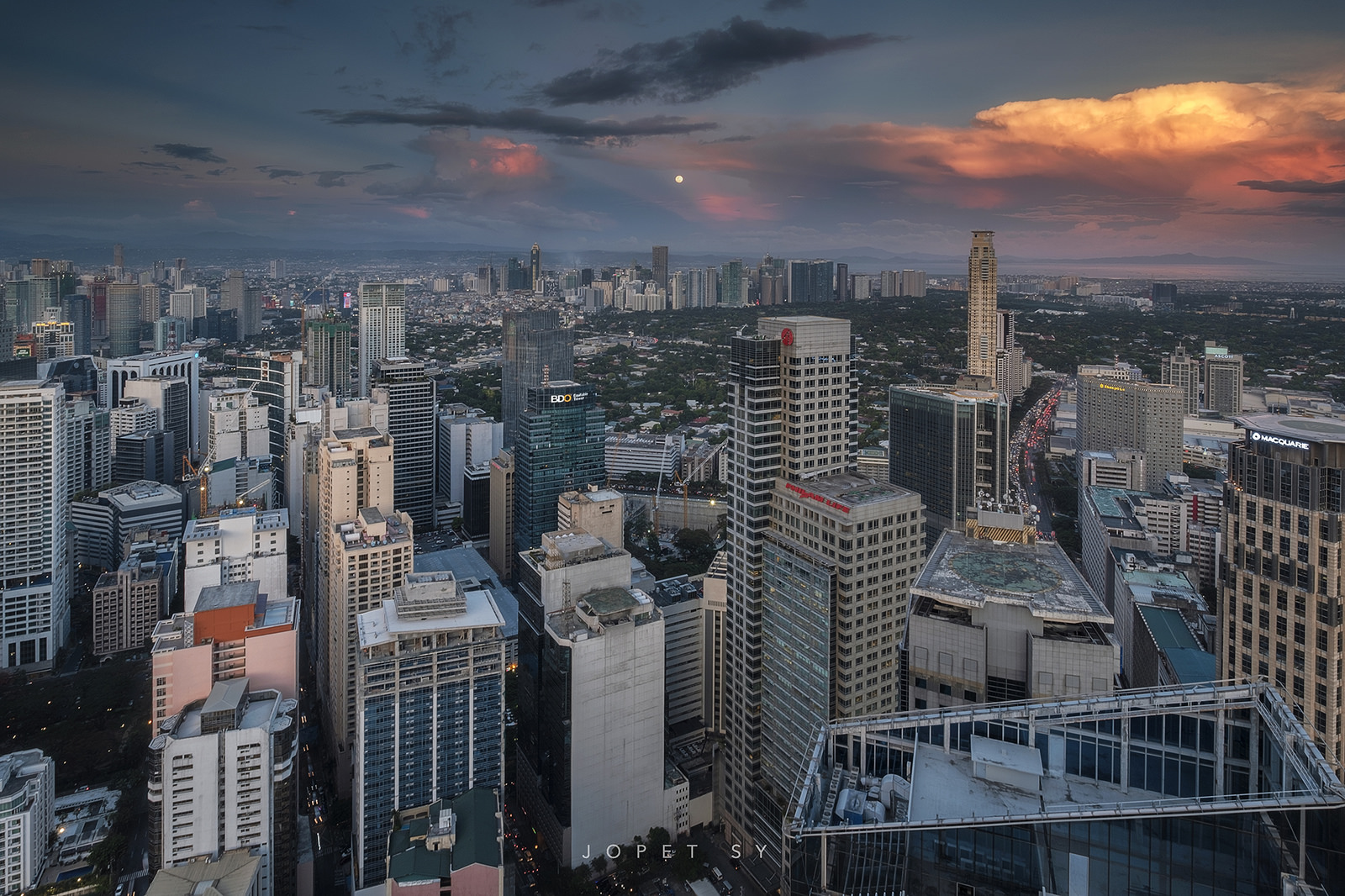 Aerial view of Makati City Philippines where a lot of jobs for senior high school graduates stays