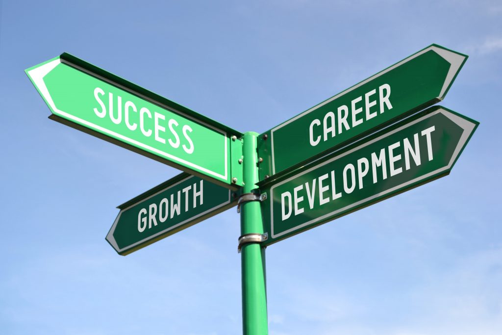 Digital marketing course Philippines street sign that says success growth and career development