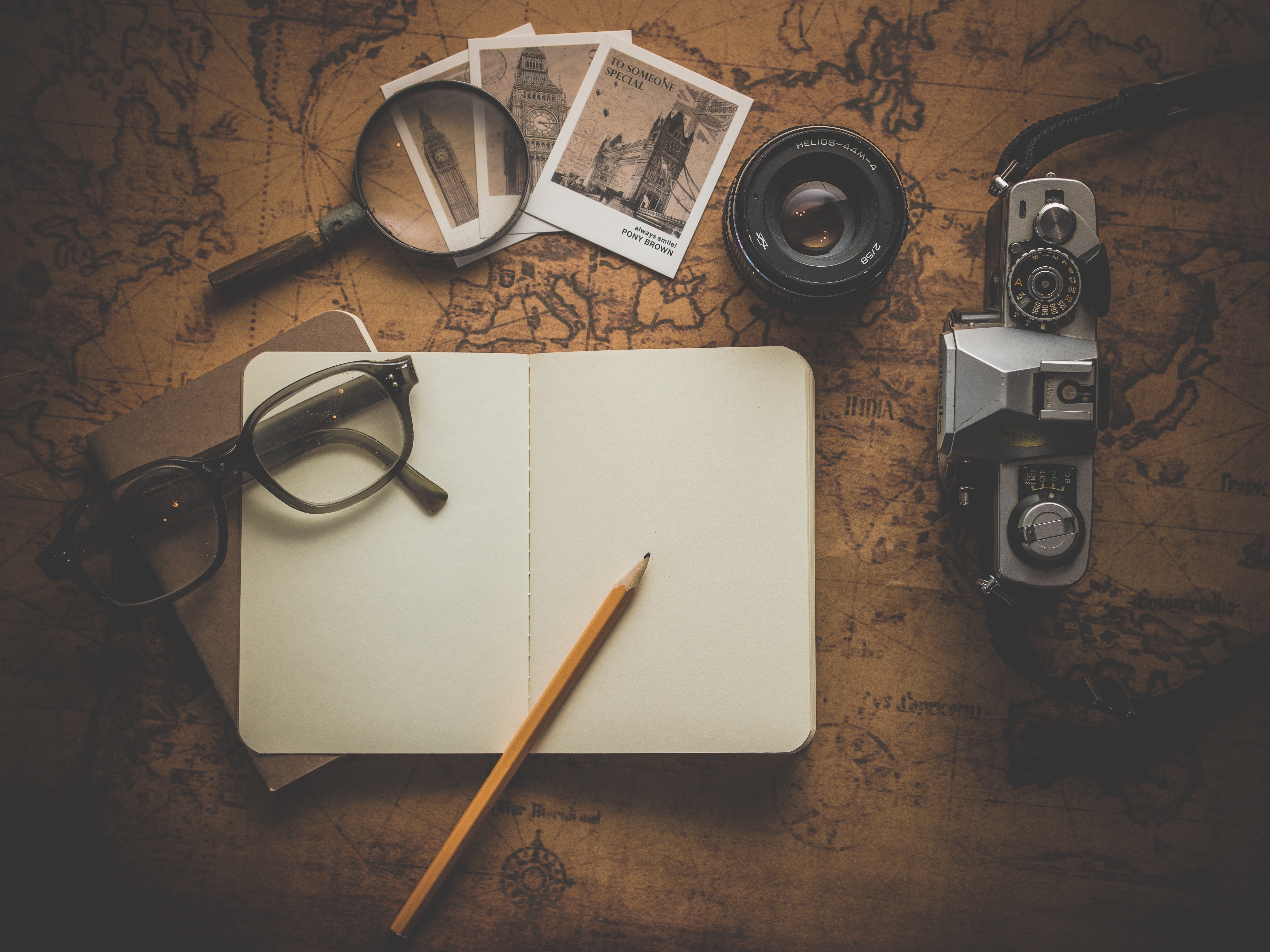 enior high school enrollment planning your itinerary with a notebook and eye glasses on the table