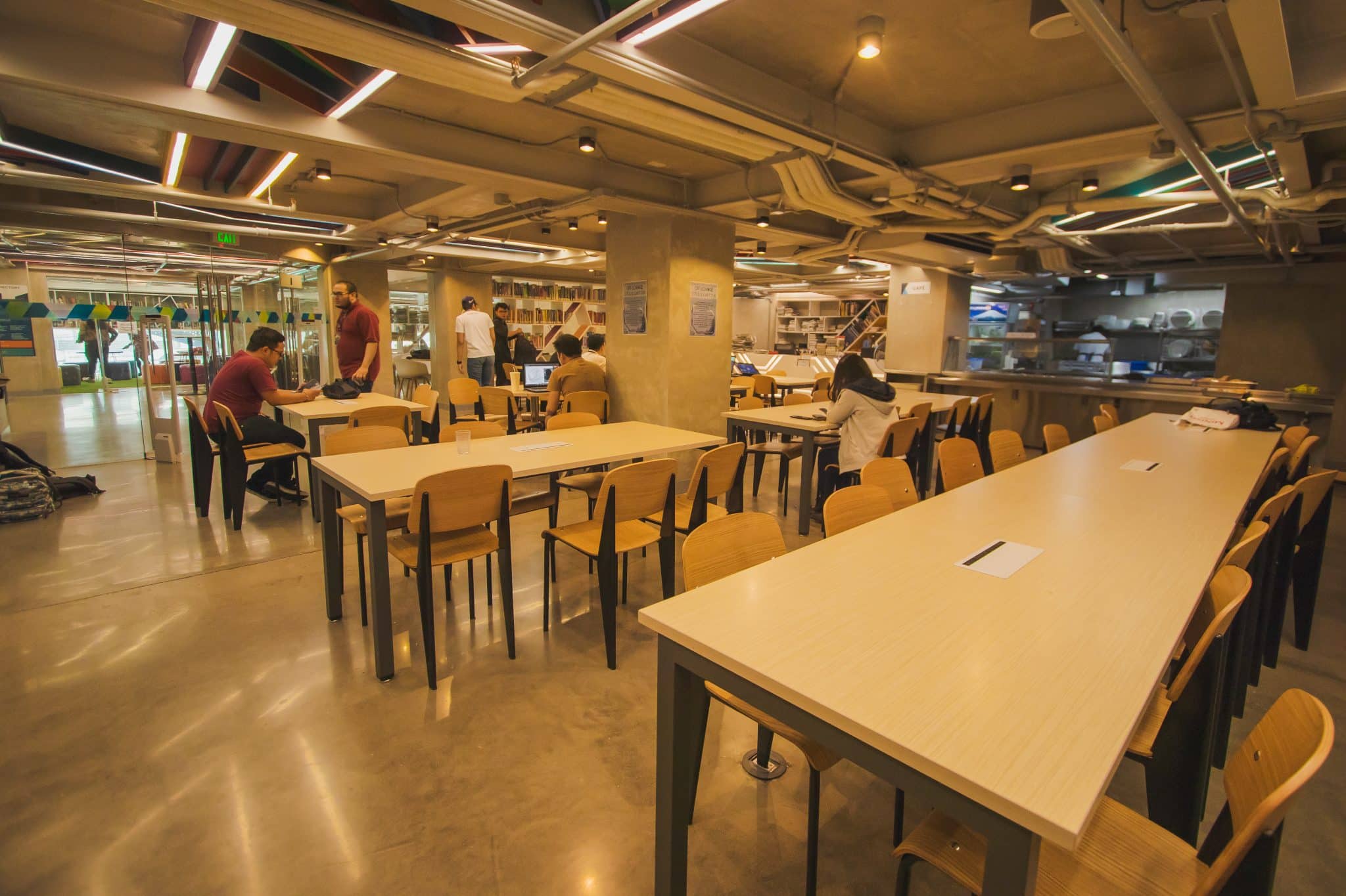 The College Library Cafe where you can take a break and a snack