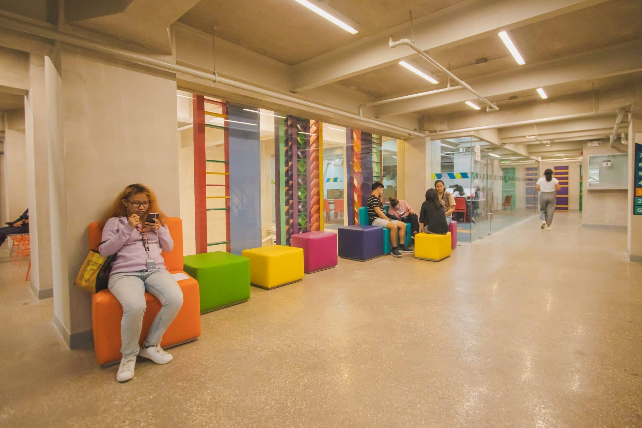 The Interweave Campus hallway where students can hangout, rest, and discuss