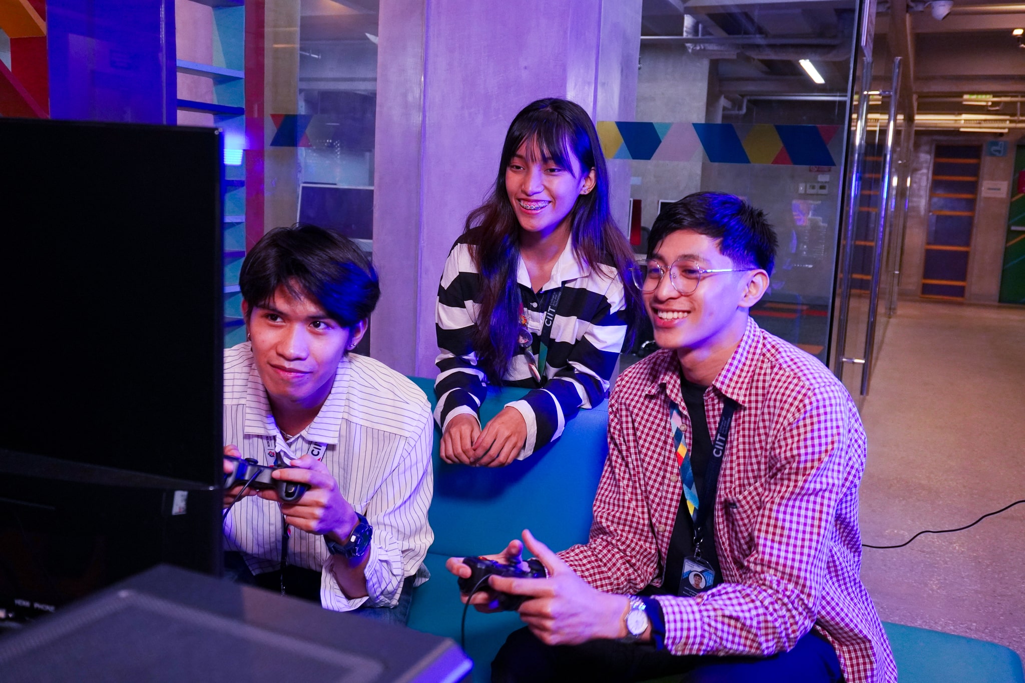 Our Gaming Lounge allows students to unwind during their break and even test the games they've developed.