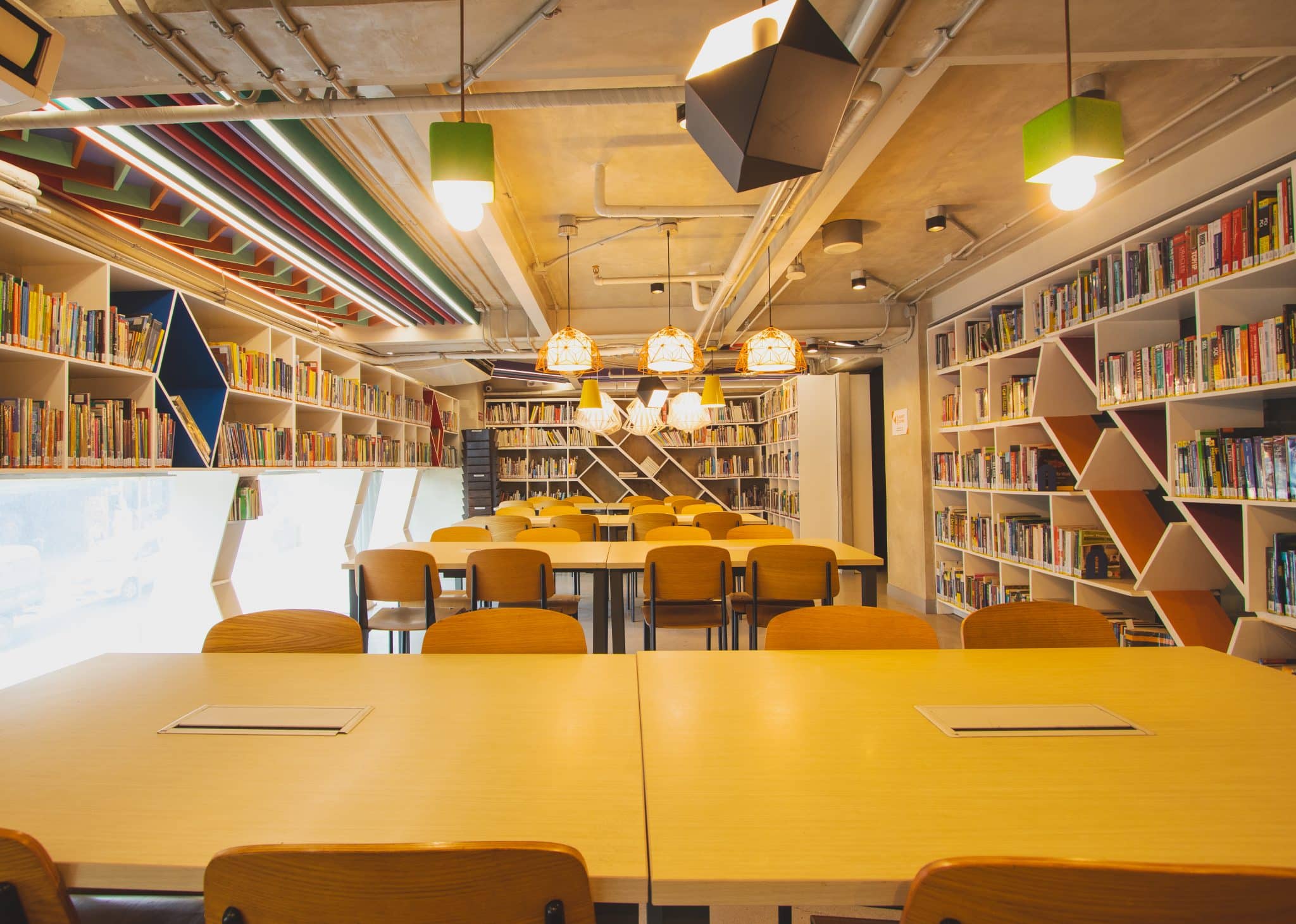 Vibrant, colorful, & comfortable CIIT College Library where you can browse over 5,000 books in the collection