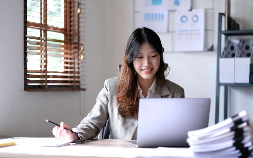 young entrepreneur working on laptop