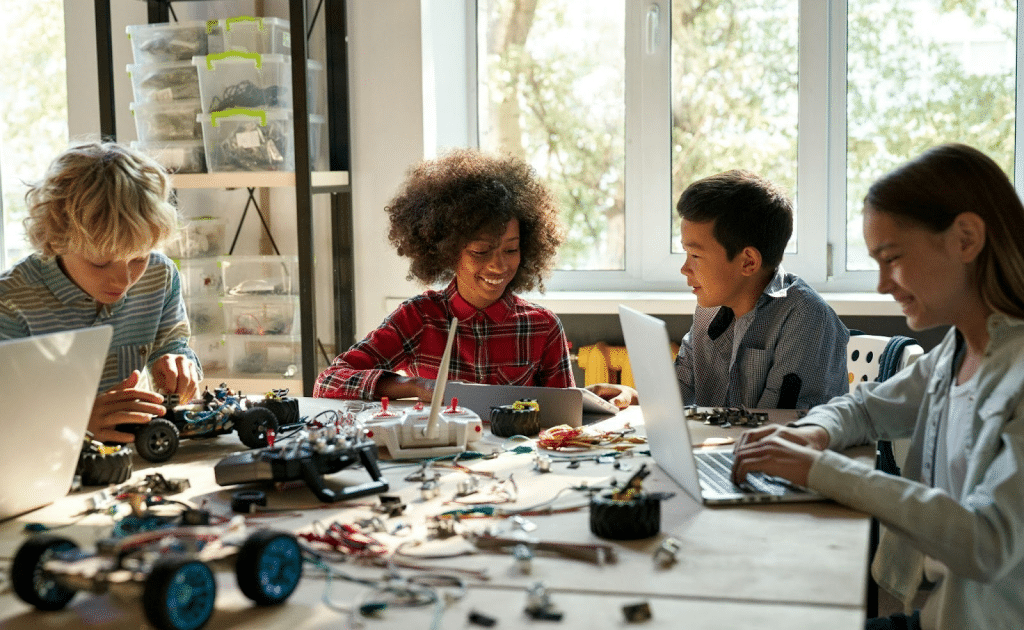 kids learning robotics